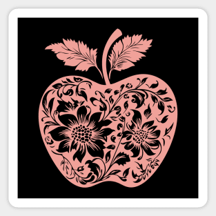 Floral Apple – Aesthetic Fruit with Artistic Touch Sticker